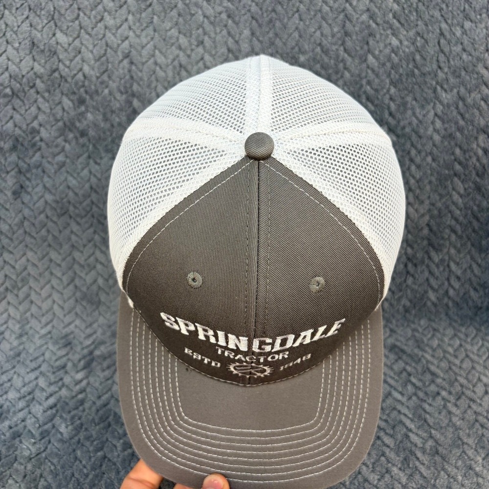 Outdoor Cap OC771 Springdale Tractor Snapback OS Gray White Mesh Trucker Hat - Picture 6 of 9